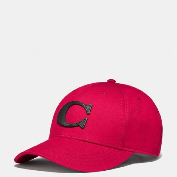 $79 *NEW* COACH Red or Navy Varsity C Cap - Picture 1 of 5